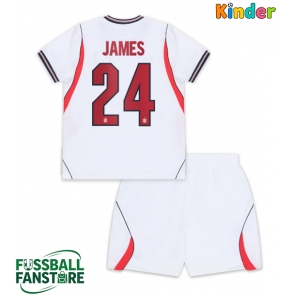 England Reece James #24 Replik Heimtrikot Kinder WM 2026 Kurzarm (+ Kurze Hosen)